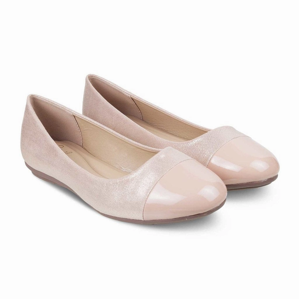 Casual Shoes  Toe Box The York New Champagne Women's Casual Ballerinas