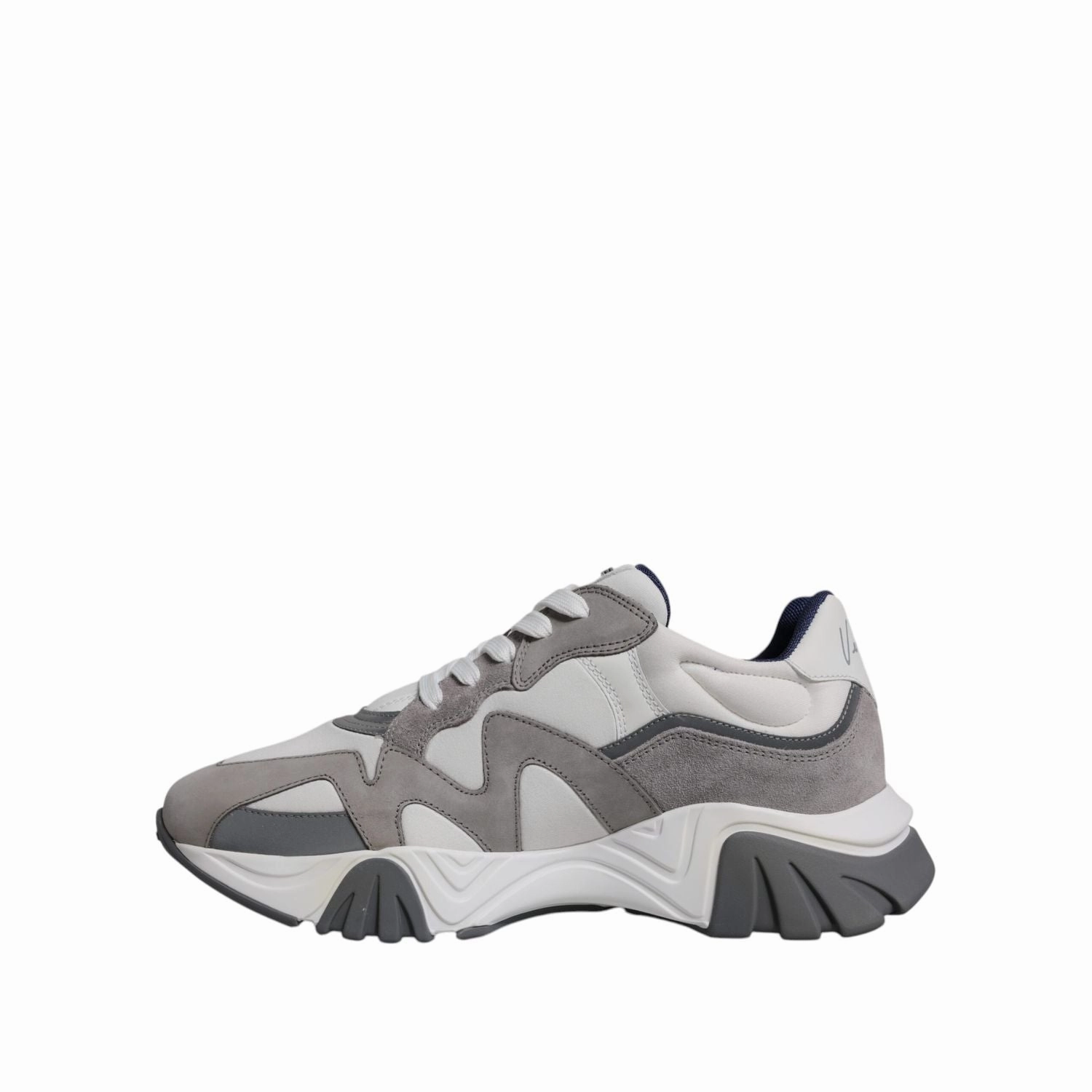 Sneakers O'toole Versace Grey Leather Neoprene Chunky Low Top Squalo Sneakers Shoes