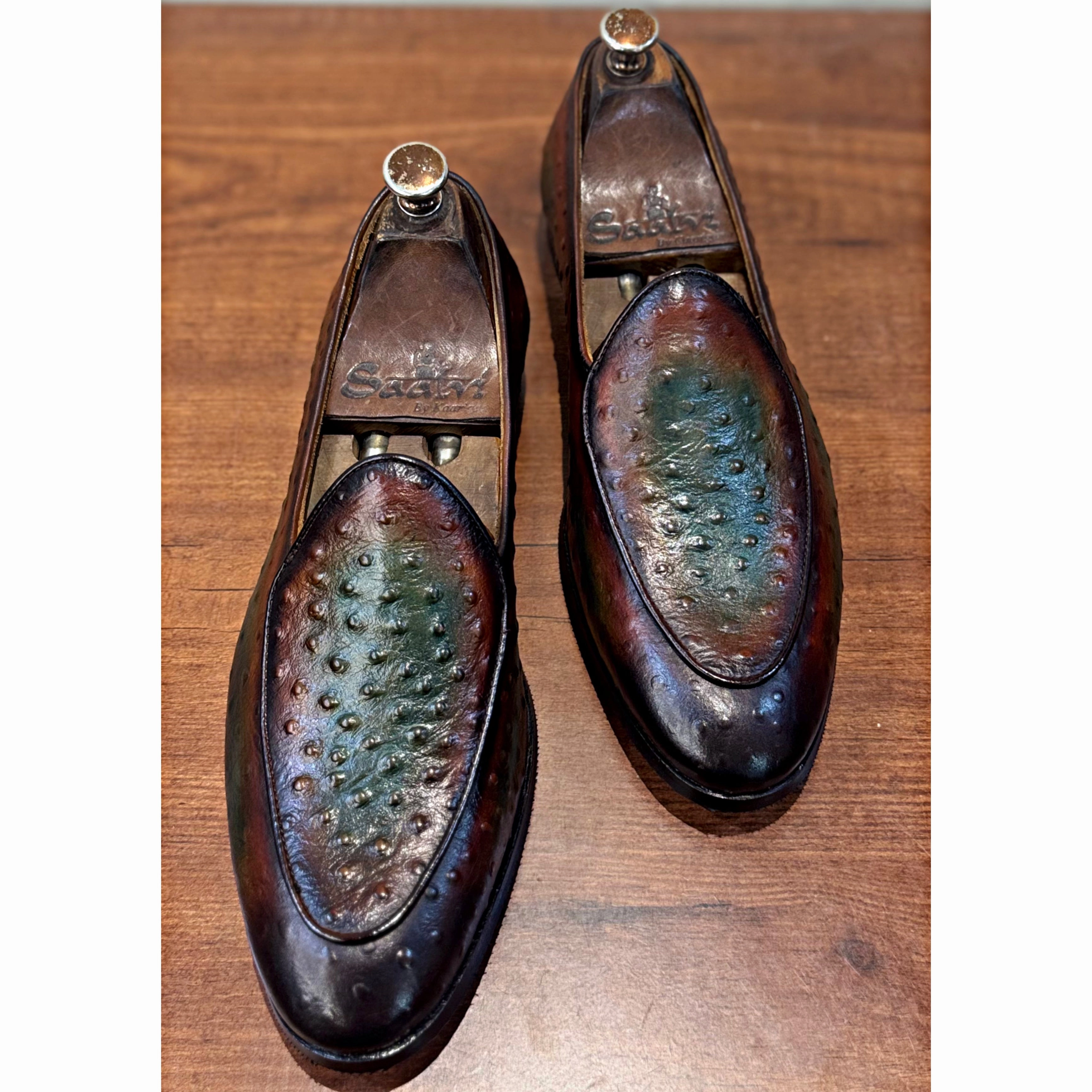 Belgian Loafers Ostrich Hand Patina J Crew Loafers