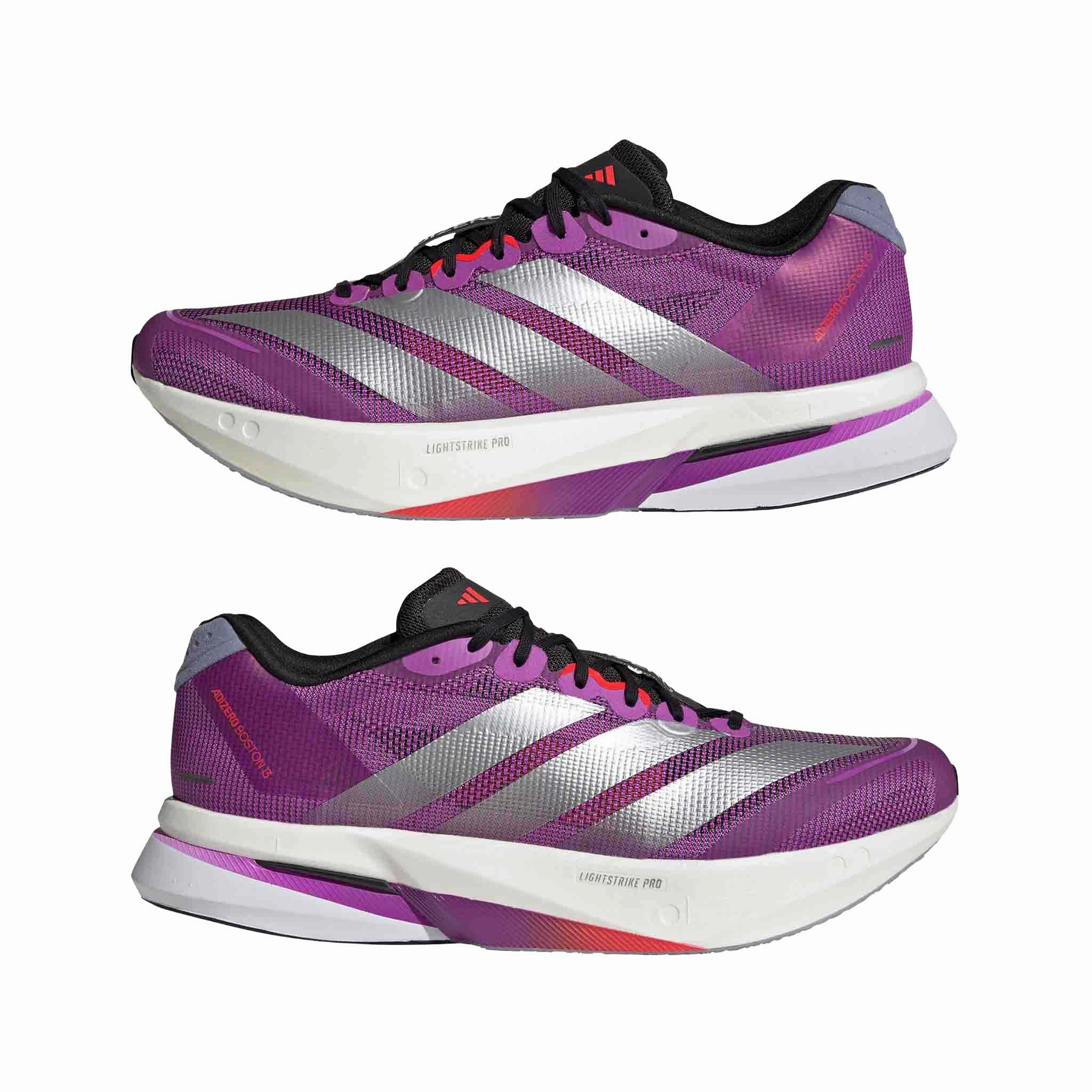 Newest Adidas Shoes adidas | Men's Adizero Boston 13 Running Shoes - Purple Burst/Silver Met./Lucid Red