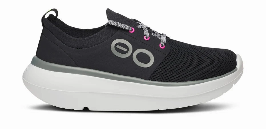Oofos | OOmy Stride | Women's | White/Black Sports Shoes Running Shoes