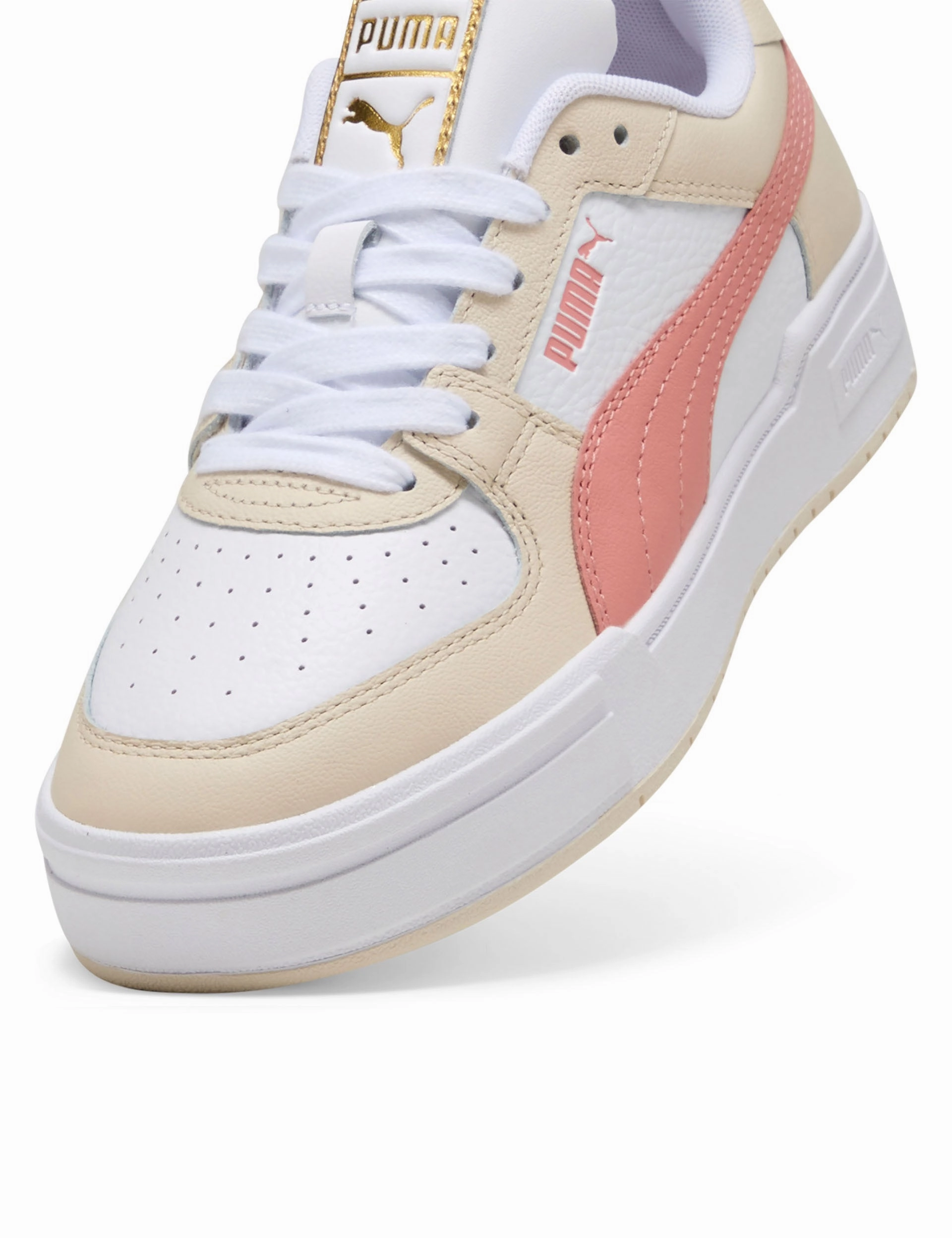 CA Pro Classic II Sneakers - White/Alpine Snow/Pink Fruit Asics Shoes Badminton