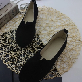 Canal Loafers Ladies Shoes Ballet Flats Women Flat Shoes Woman Ballerinas Black Large Size 43 Casual Shoe Sapato Womens Loafers Zapatos Mujer