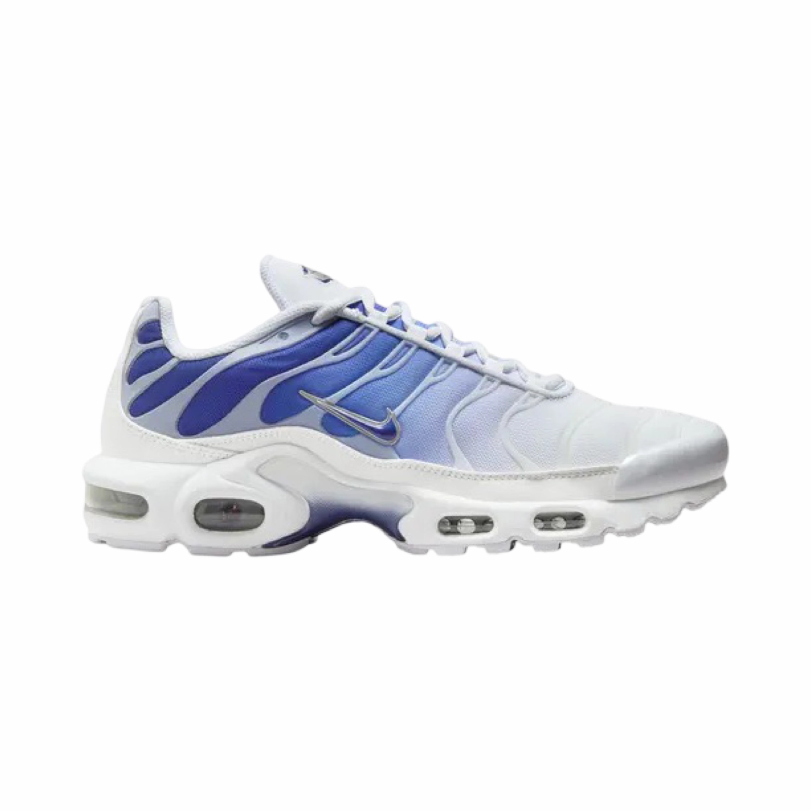 Nike Women's Air Max Plus TN White Concord Metallic Platinum Asics Running Shoes Gel Nimbus 23