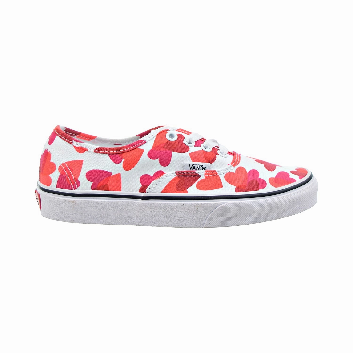 Vans Authentic "Valentine Hearts" Men's Shoes True White-Red Grain Casual Shoes