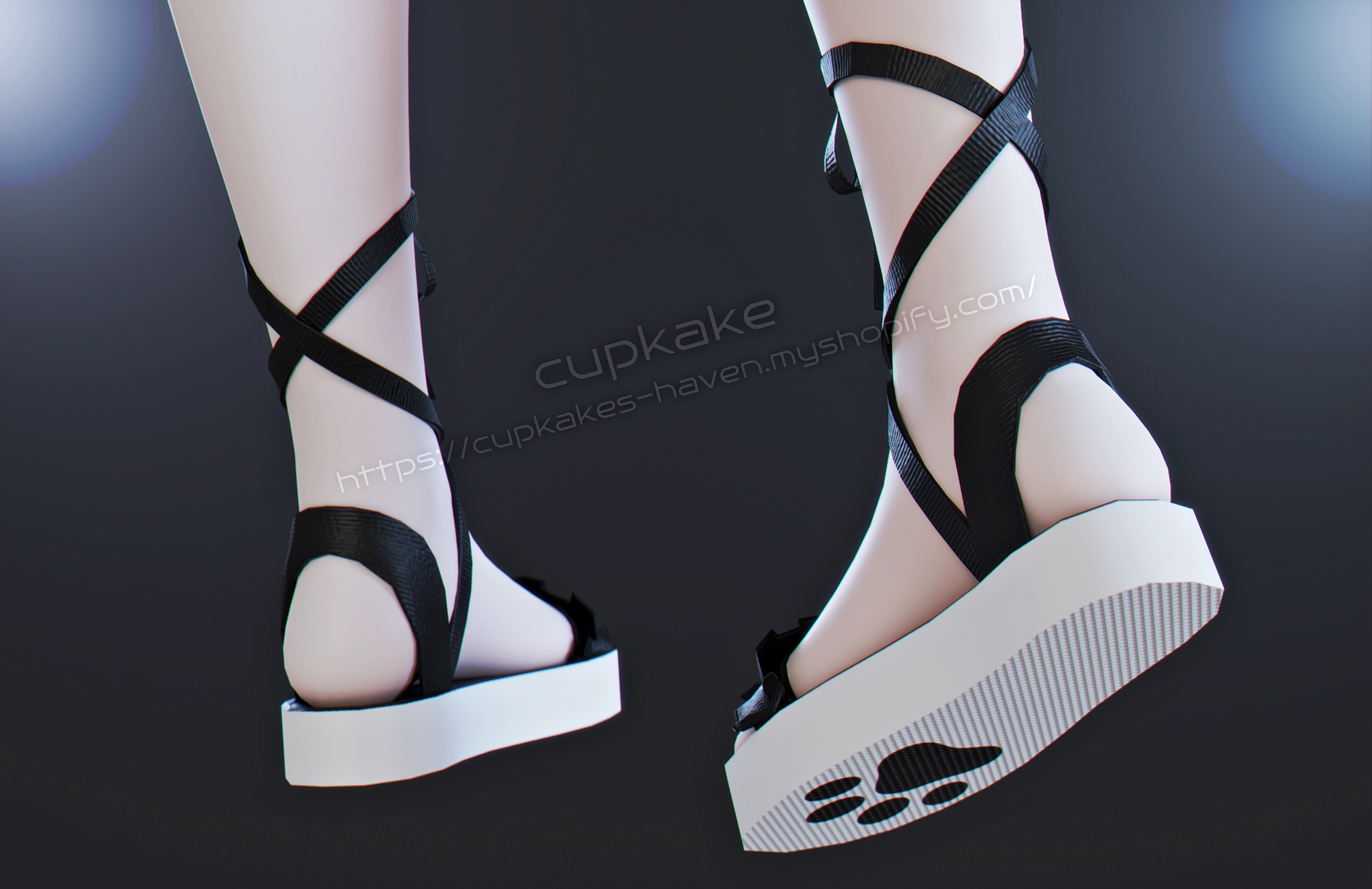 Size 12 Shoes Flats Cute flat tie up sandals (3D Model Asset)(Commercial license)