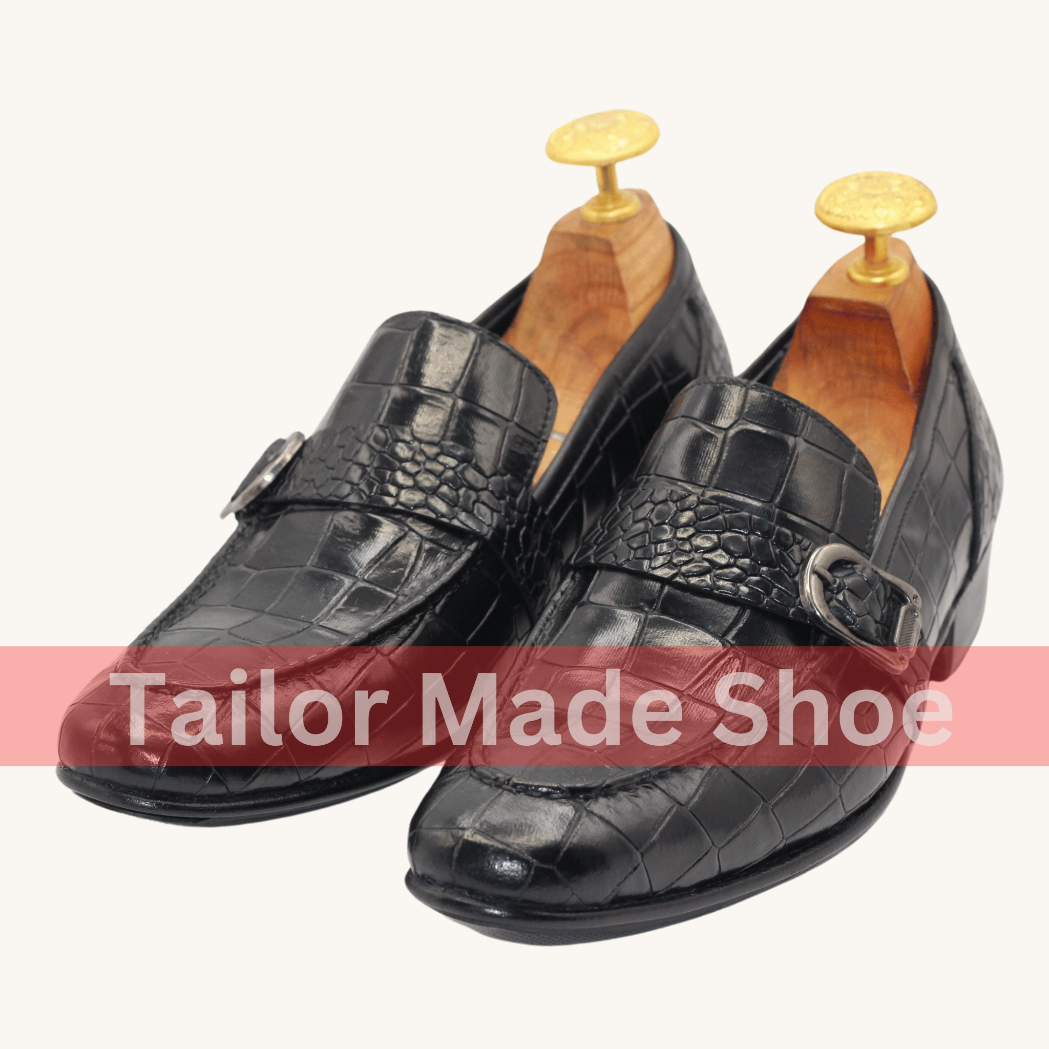 Men's Black Crocodile-Embossed Leather Loafers  Luxury Design Men's Luxury Slip-On Black Loafers  Classic Crocodile Pattern Pathy Leather Loafers