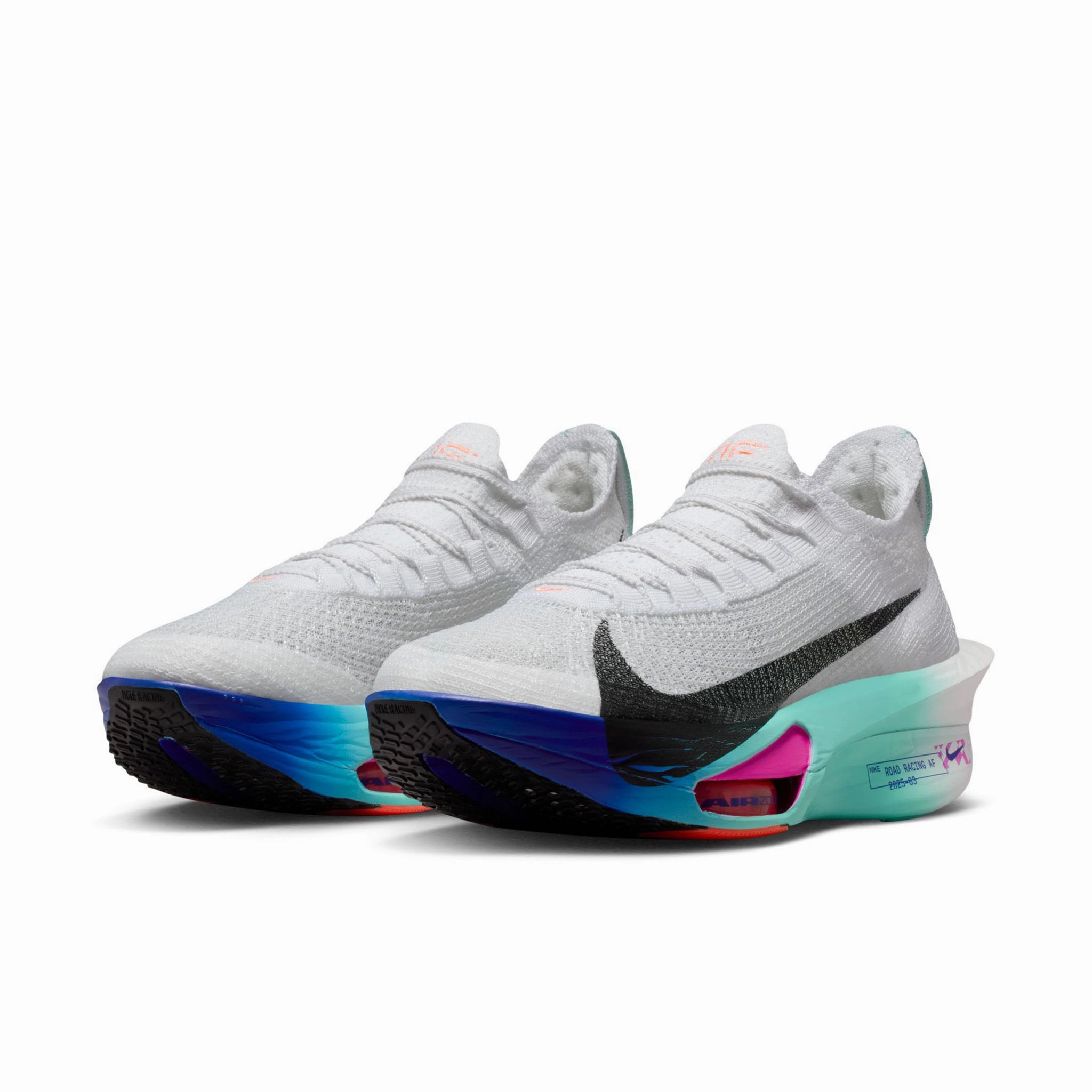 Nike | Women's Alphafly 3 Road Racing Shoes - White/Black-Hyper Turquoise-Concord Asics Non Marking Shoes