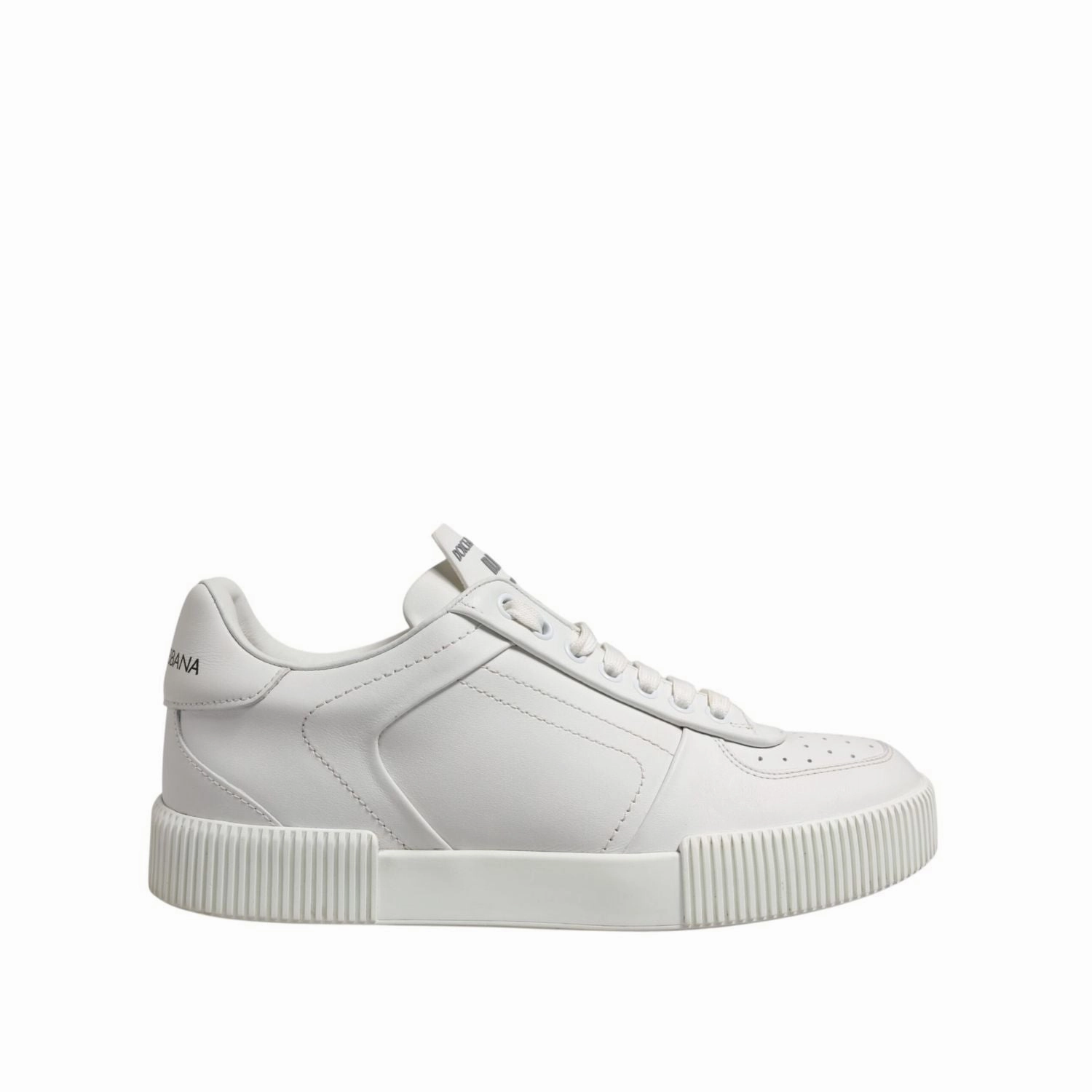 Cape Robbin Sneakers Dolce & Gabbana White Miami Leather Low Top Sneakers Men Shoes