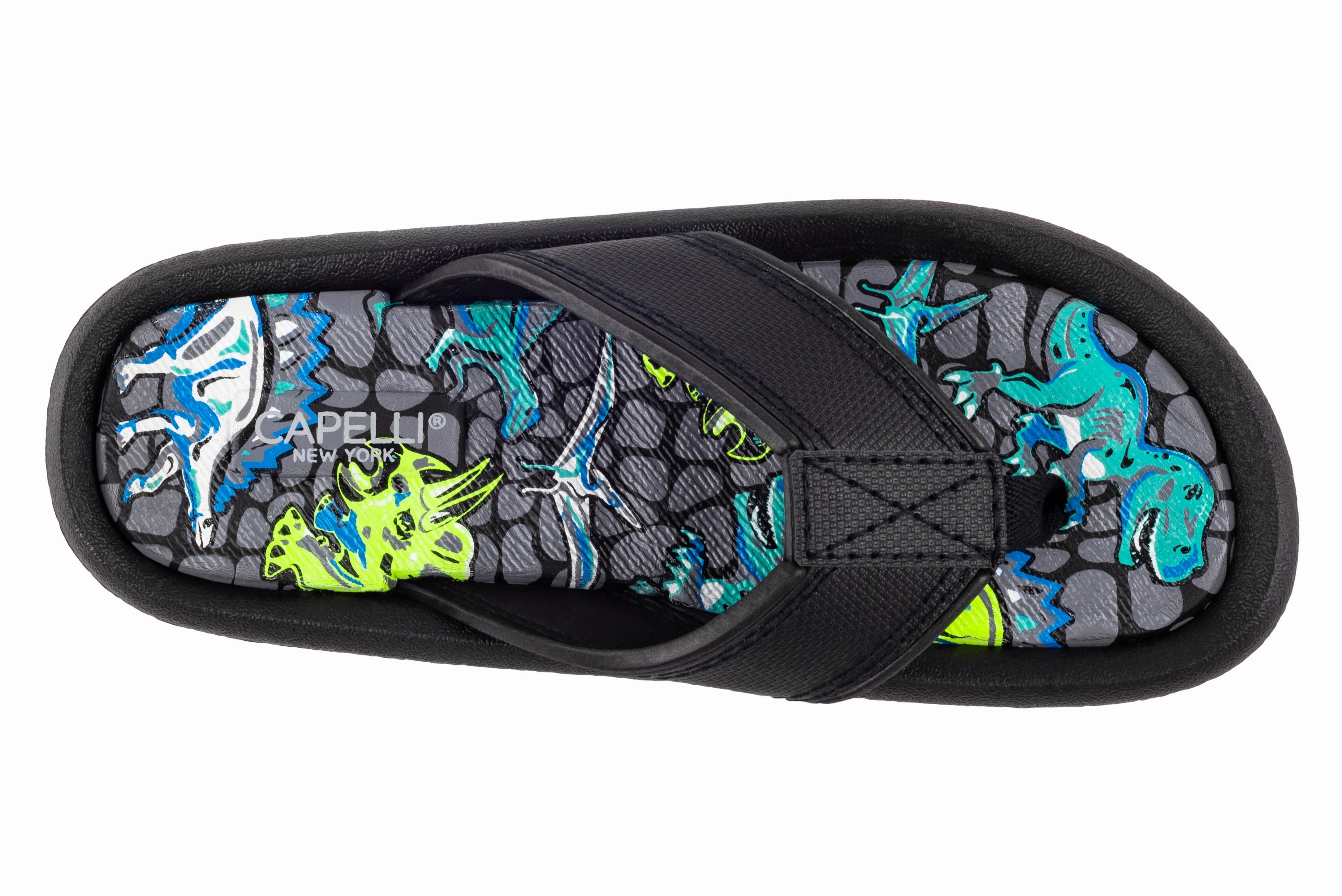 Flip Flops Roxy Leather Boys Faux Leather Dino Printed Flip Flop