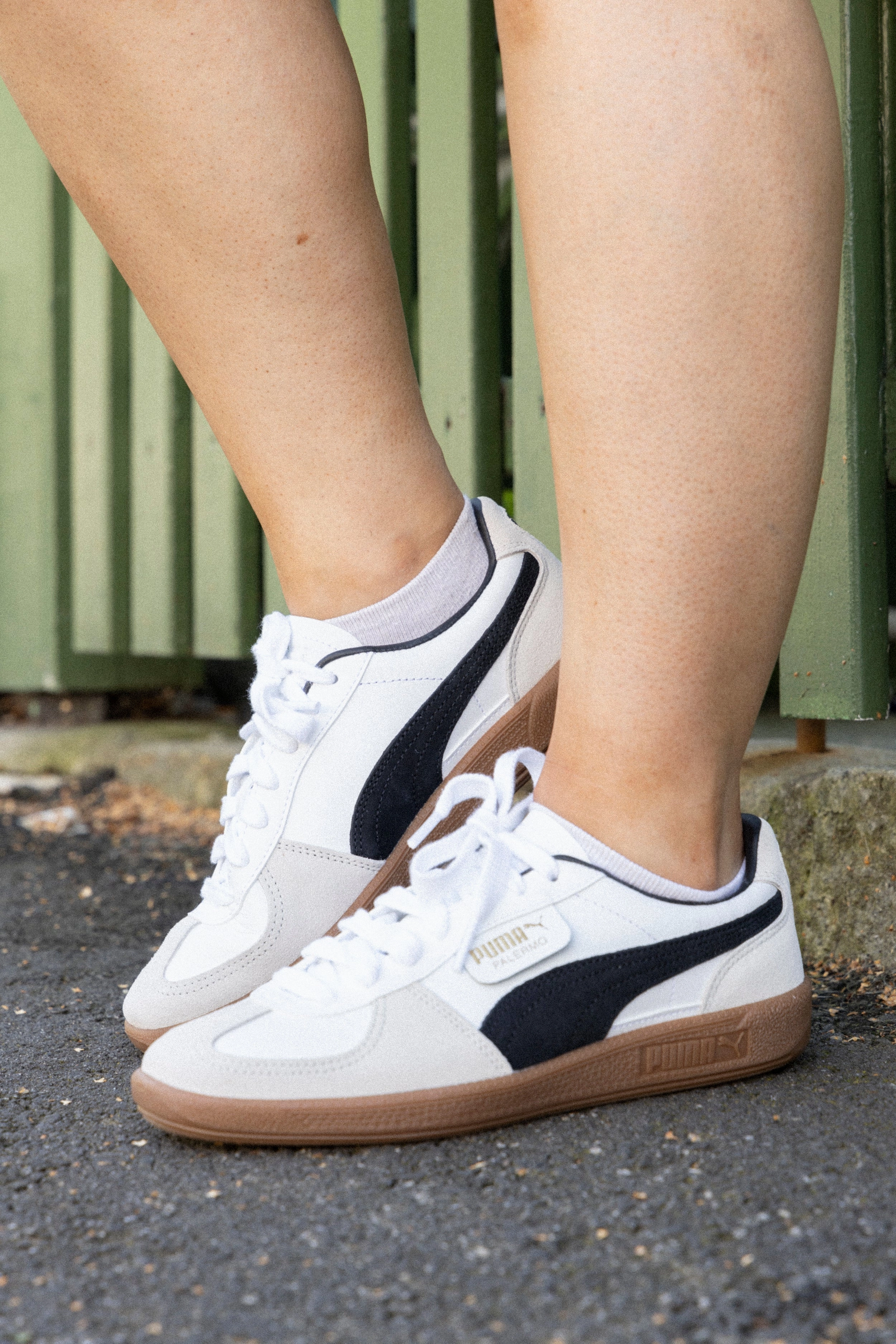 Palermo Lth - Puma White-Vapor Gray-Gum Asics Volleyball Shoes Usa