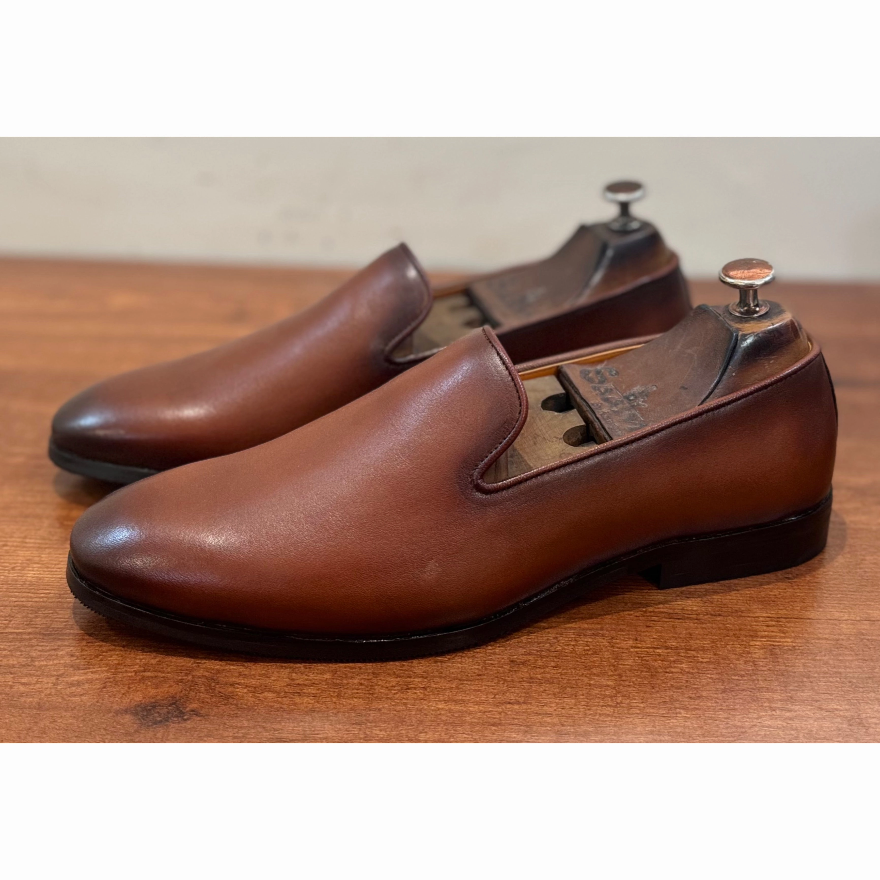 Tan Hand Finished Loafers Loafers Sports Bar