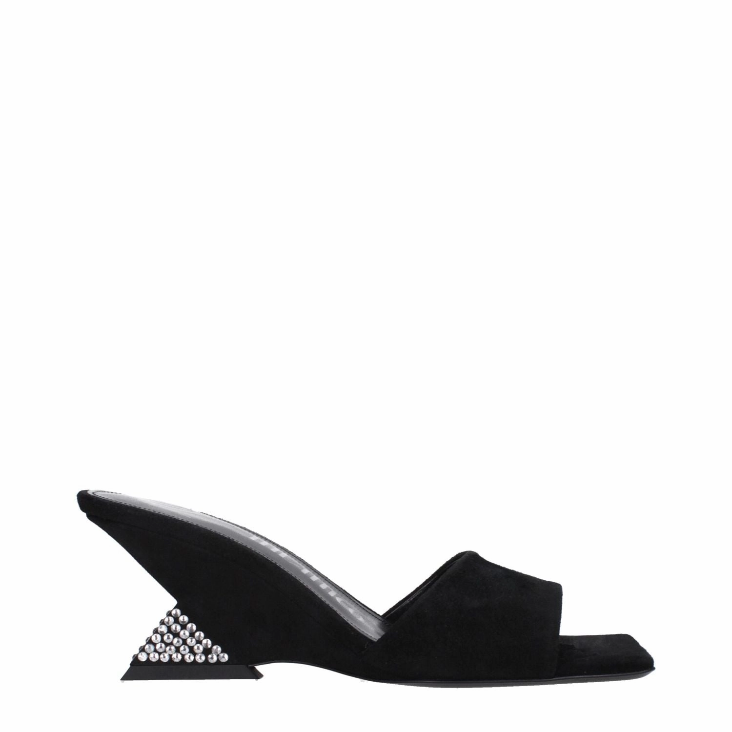 Size 16 Sandals The Attico Black Leather Platform Sandals