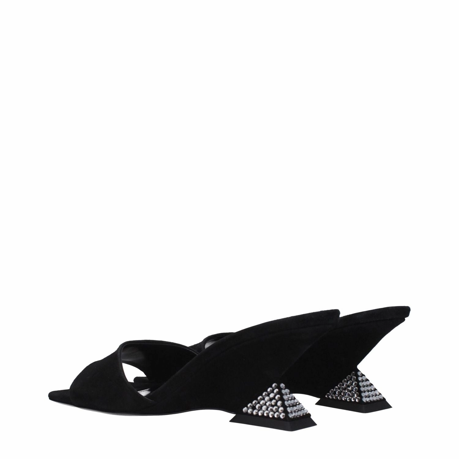 The Attico Black Leather Platform Sandals Under Armour Sandals