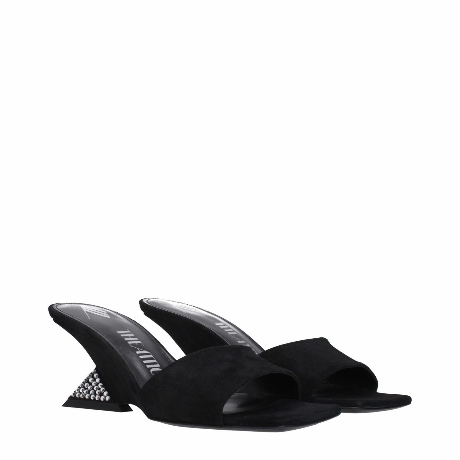 Mule Shoes Sandals The Attico Black Leather Platform Sandals