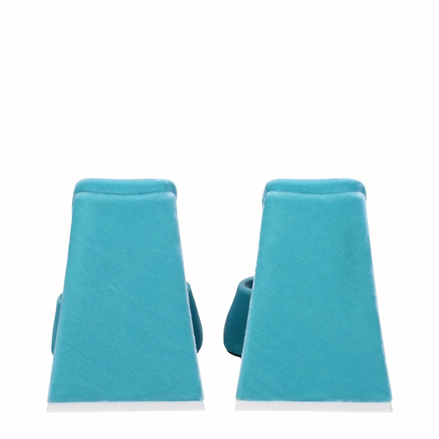 Sandals Good For Flat Feet The Attico Light Blue Velvet Platform Sandals