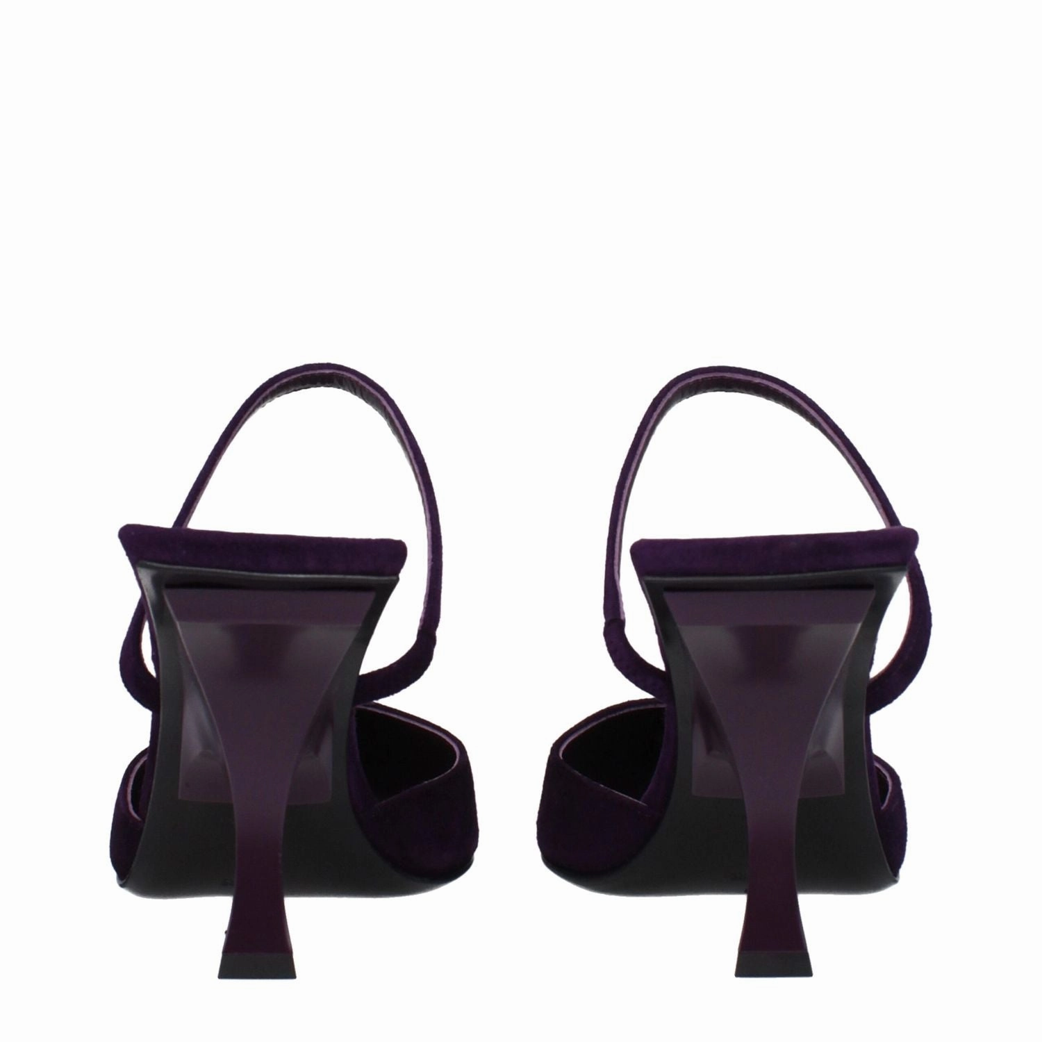 Dress Thong Sandals The Attico Purple Leather Stiletto Heel Sandals