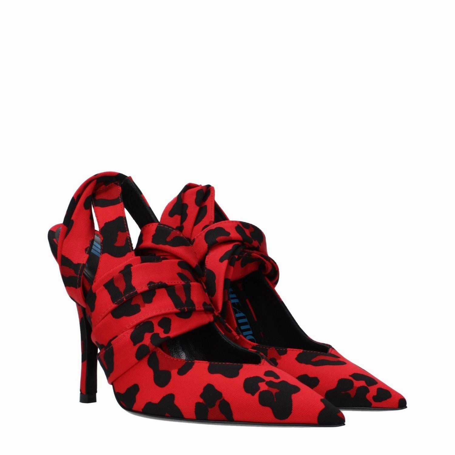 The Attico Red Fabric High Heel Pumps Cobian Sandals