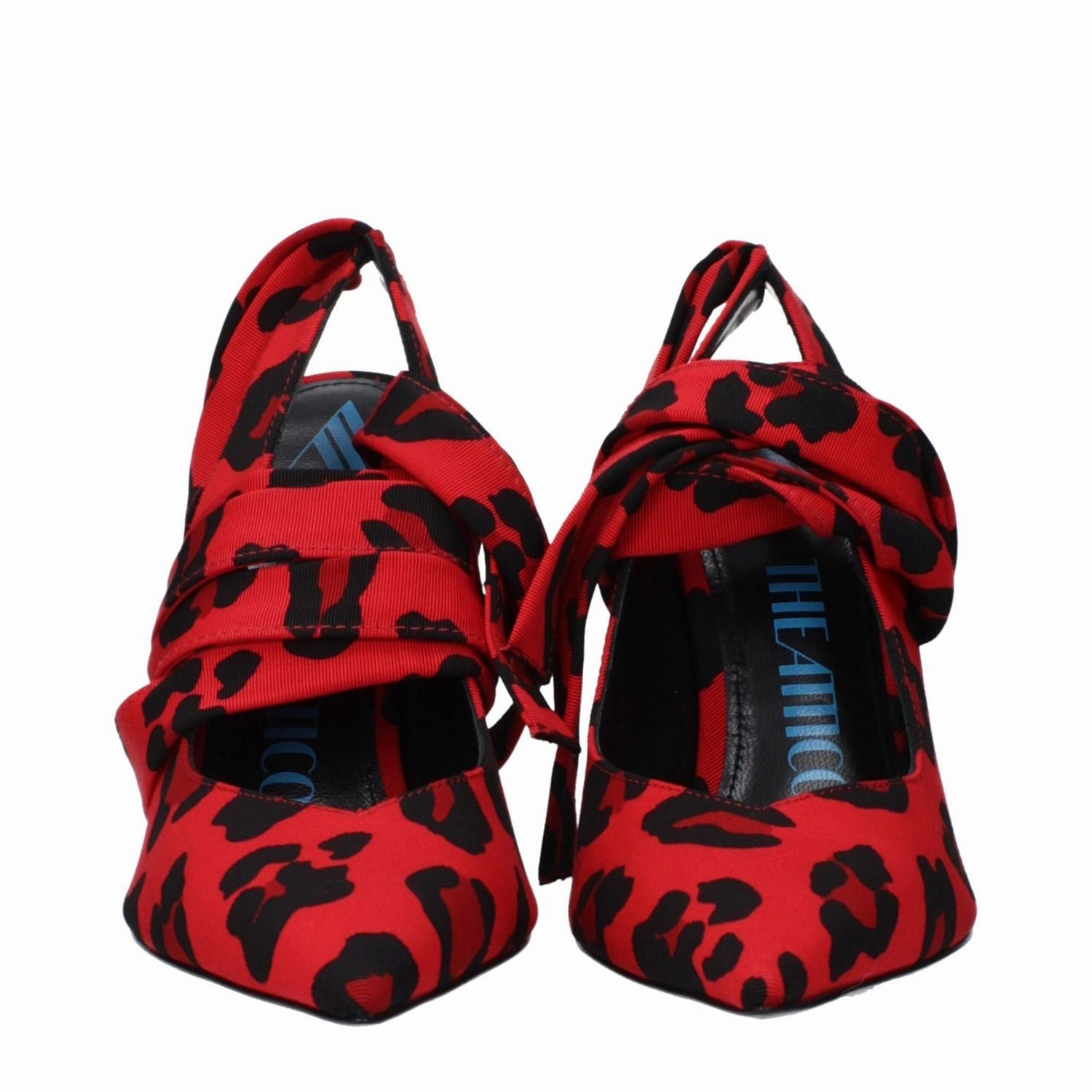 The Attico Red Fabric High Heel Pumps Sandals St Thomas