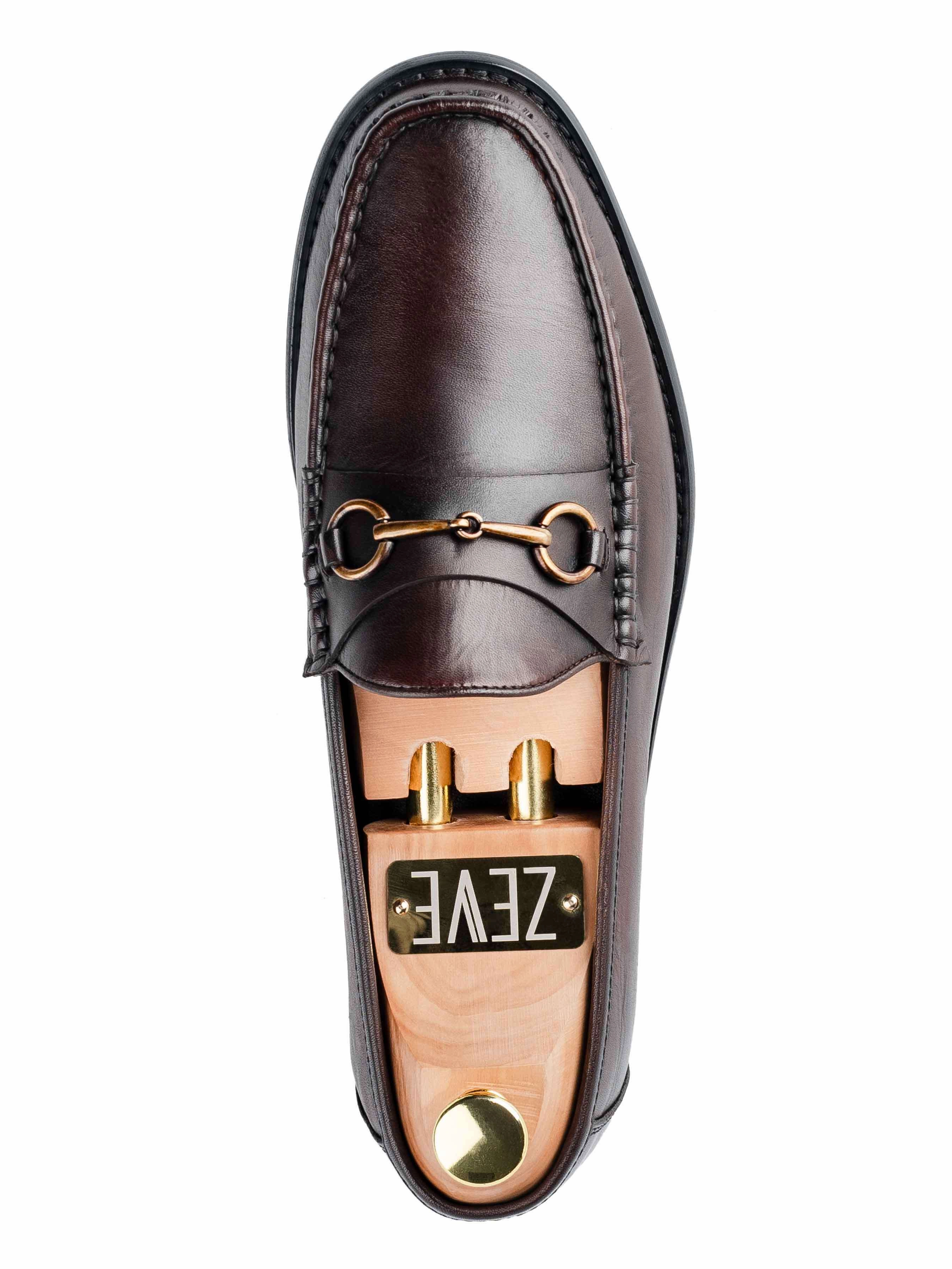 Mario HorsebitMoccasinLoafer - Dark Brown (Hand Painted Patina) Baggy Jeans And Loafers