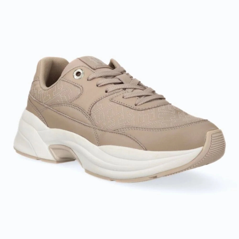 Tommy Hilfiger Chunky Quilted Mono Runner Women FW0FW07646-BEG Booker Sneakers