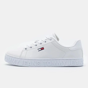 Tommy Hilfiger Jeans Cool ESS Leather Sneaker Women - WHT A6 Sneakers