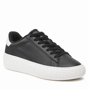 Tommy Hilfiger Jeans New Cupsole Leather Sneaker Women - BLK Sneakers 2025
