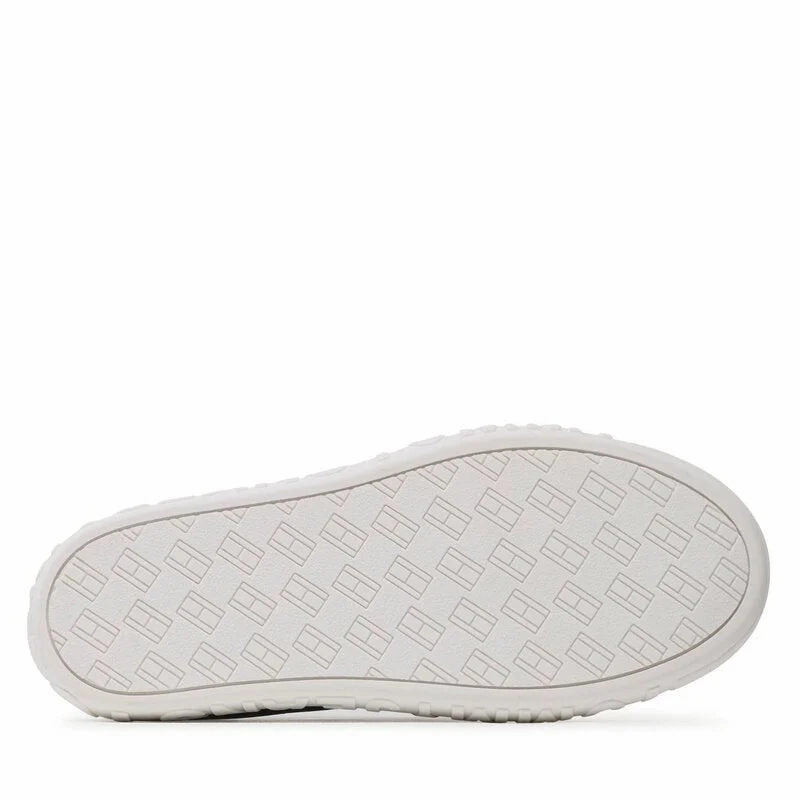 White Athletic Sneakers Tommy Hilfiger Jeans New Cupsole Leather Sneaker Women - BLK