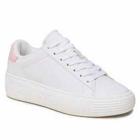 Tommy Hilfiger Jeans New Cupsole Leather Sneaker Women - WHT Otbt Sneakers