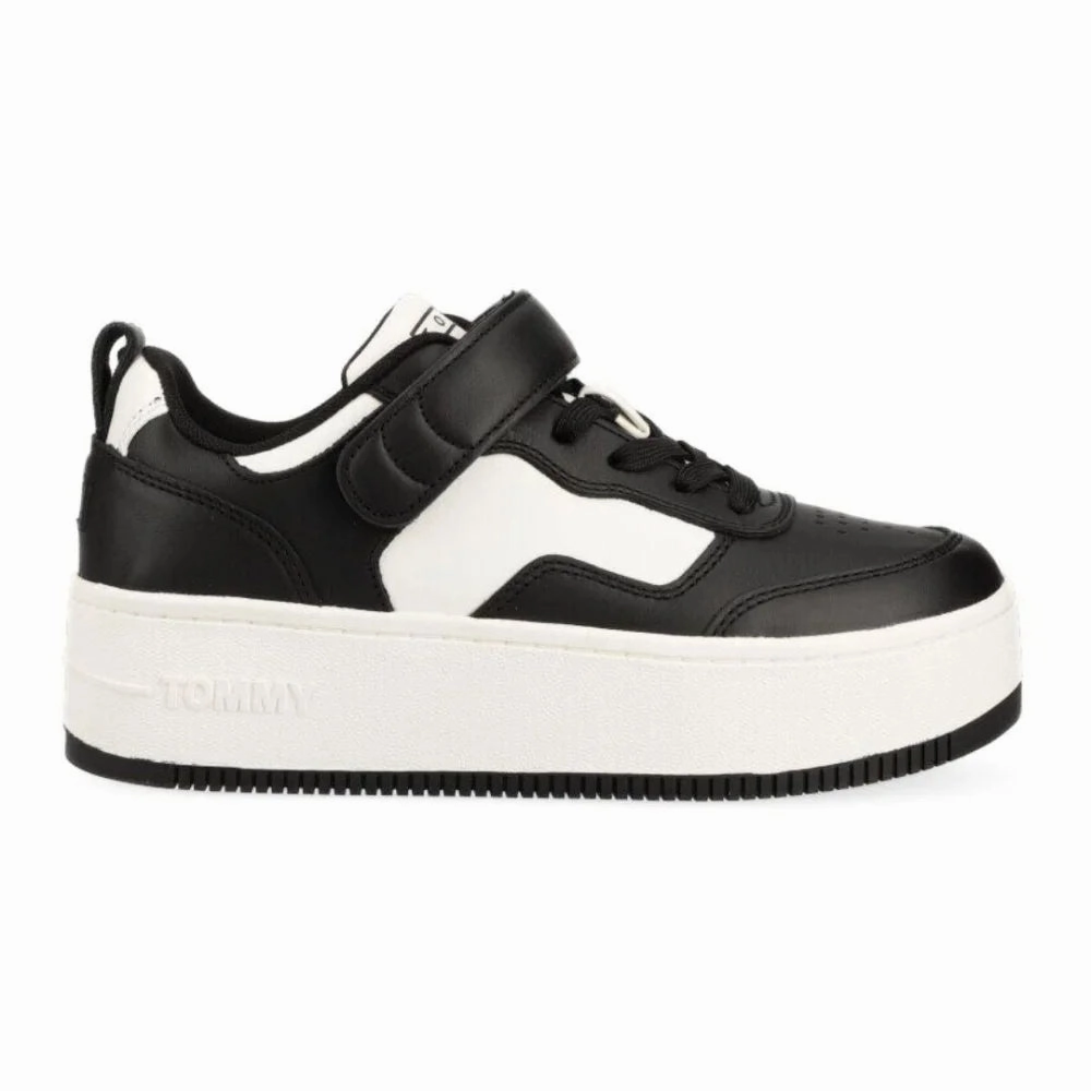 Tommy Hilfiger Jeans TJW Flatform Velcro Trainers Women's - BLKWHT Sketcher Sneakers