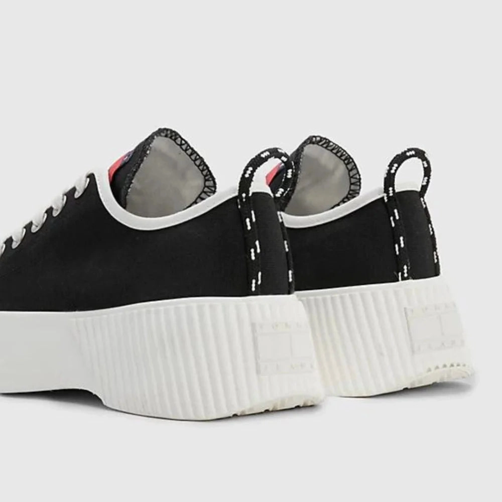 Poizon Sneakers Tommy Hilfiger Jeans VULC Platform Canvas LC Sneakers Women - BLK