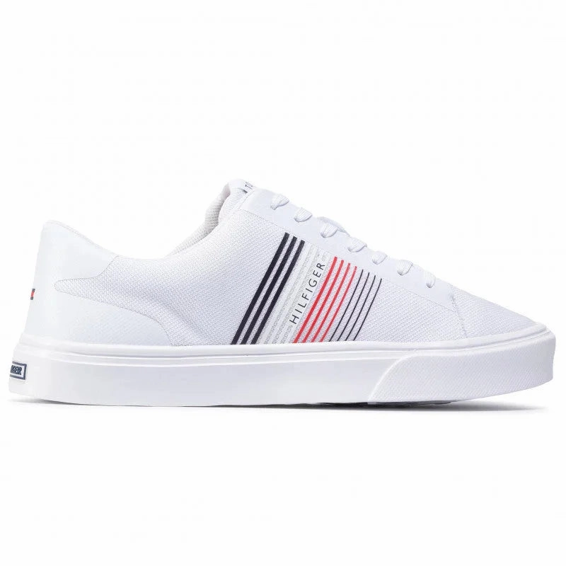 Tommy Hilfiger Lightweight Stripes Knit Sneaker - WHT Top 10 Casual Shoes
