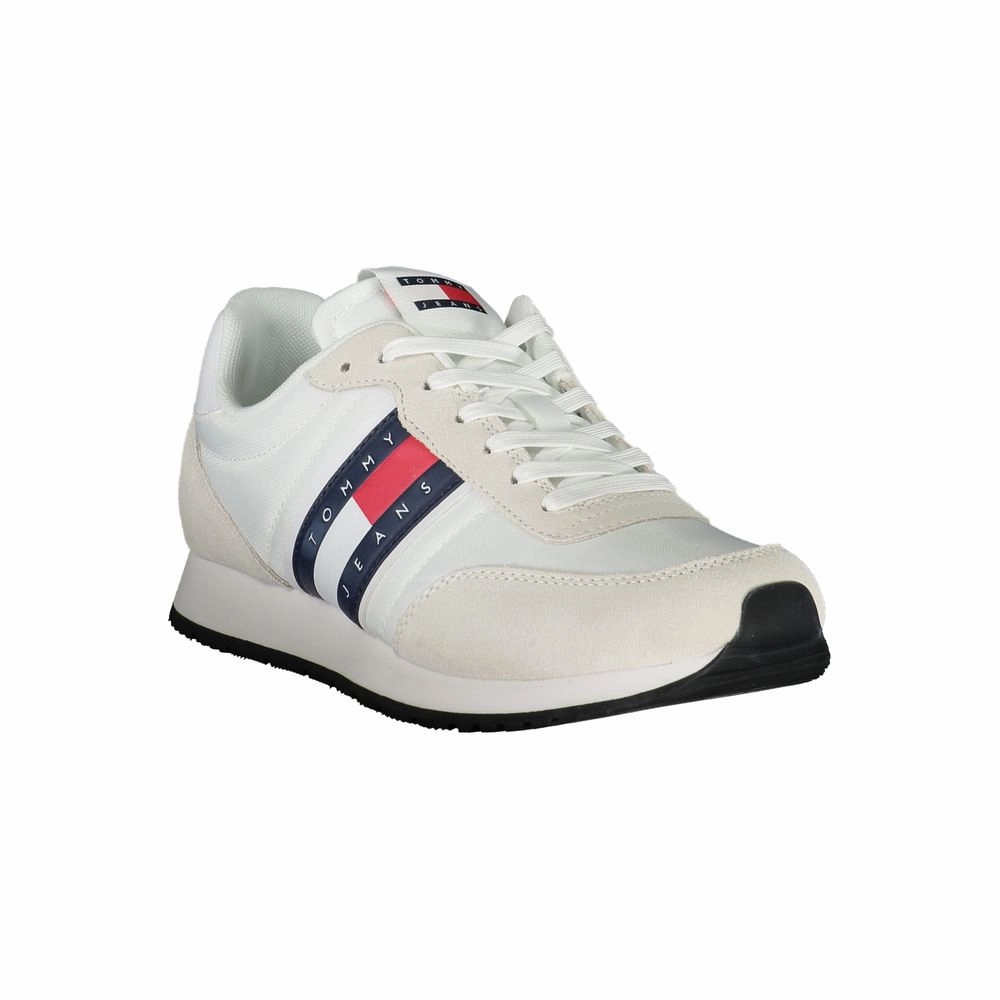 White Athletic Sneakers Tommy Hilfiger Sleek White Sneakers with Contrasting Details