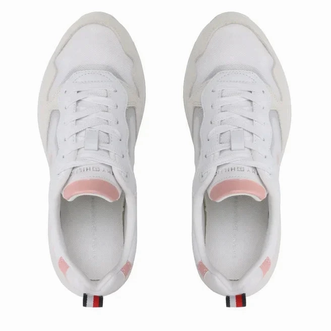 Hard Toe Sneakers Tommy Hilfiger Sporty Th Runner Sneakers Women FW0FW06952-WHT