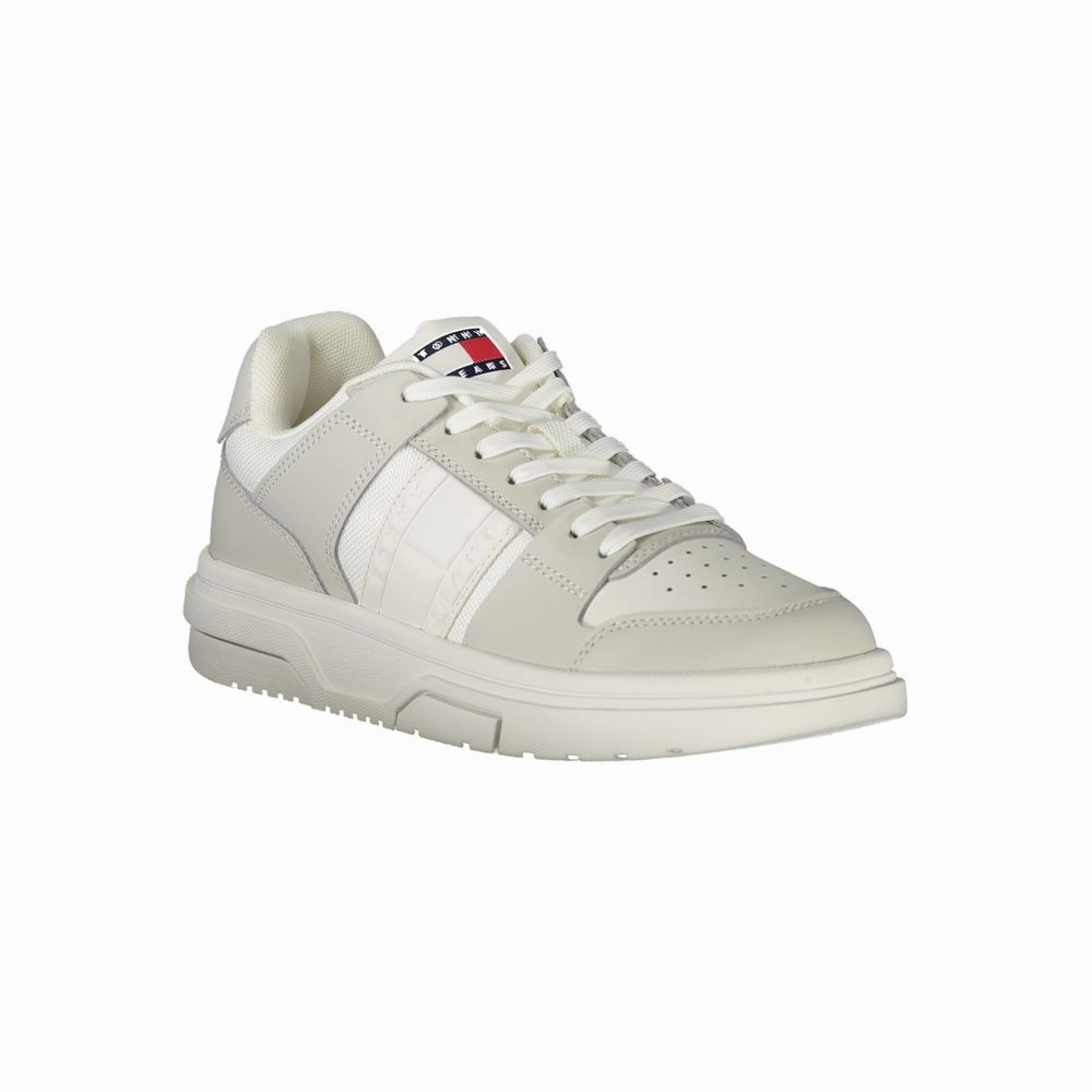 Tommy Hilfiger White Polyester Sneaker Sneakers With Stability