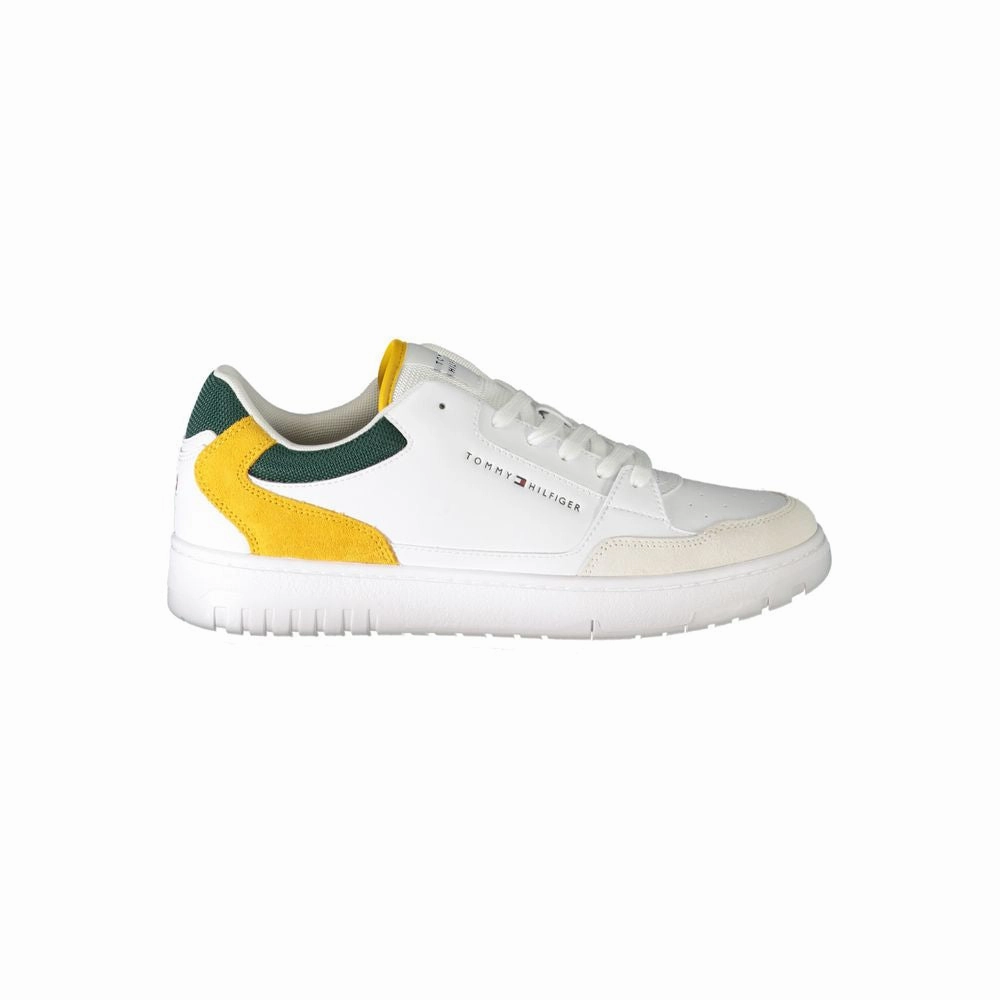 Tommy Hilfiger White Polyethylene Men Sneaker Best Running Sneakers For Flat Feet