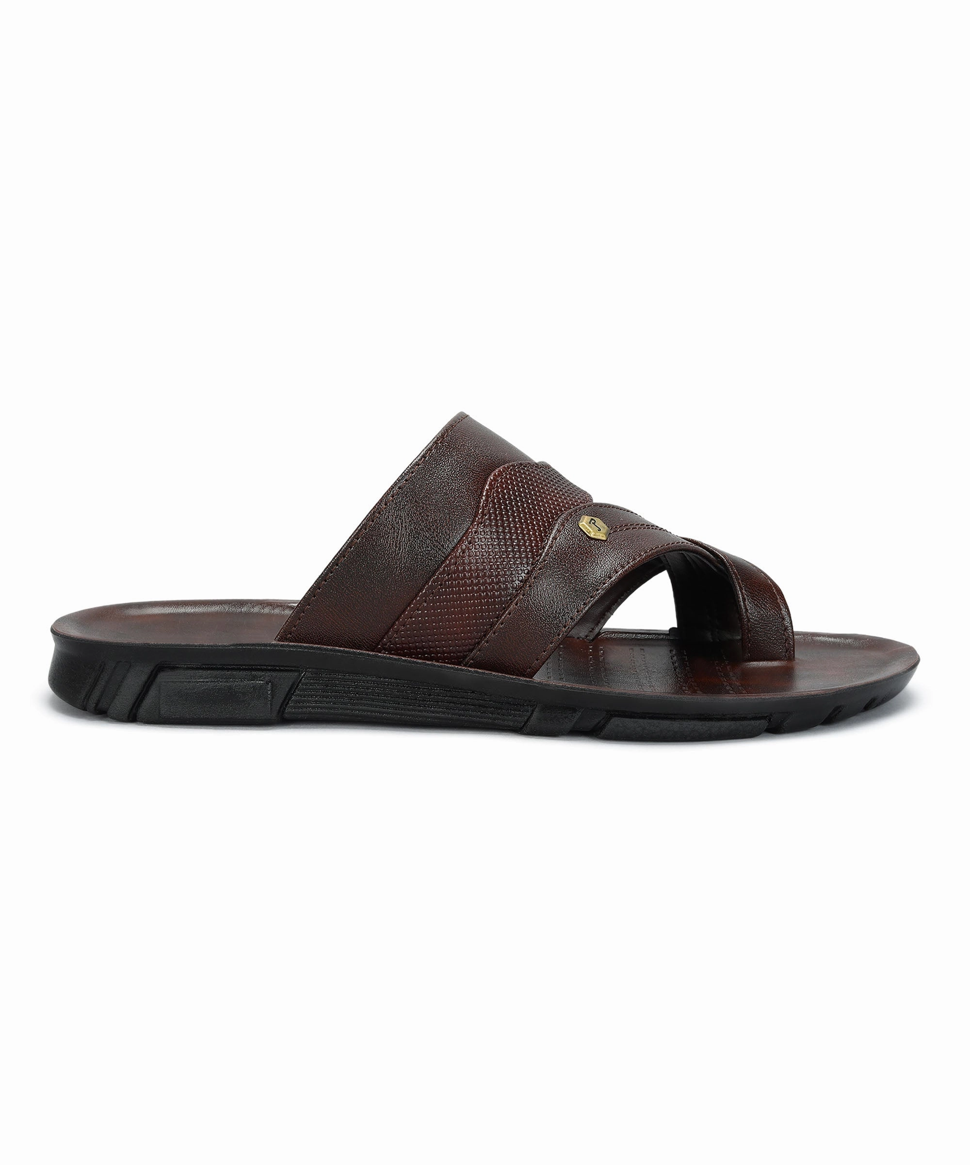 Qupid Sandals Paragon Men's Slip-on Brown Sandals for Men | Comfortable Sole & Durable