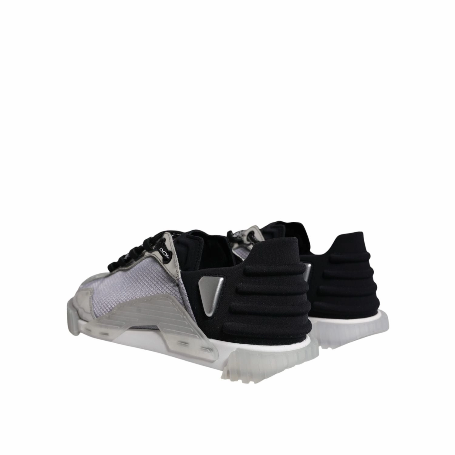 Dolce & Gabbana Silver Black Nylon NS1 Low Top Sneakers Shoes Jordan 4 Retro Military Sneakers