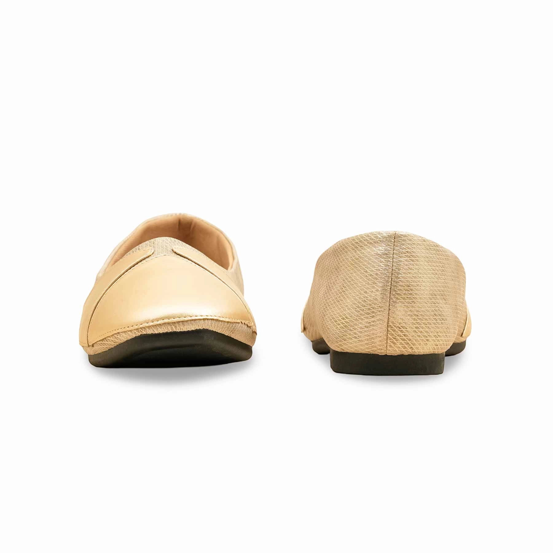 2000s Flat Shoes Golden Pumps For Ladies WN1363