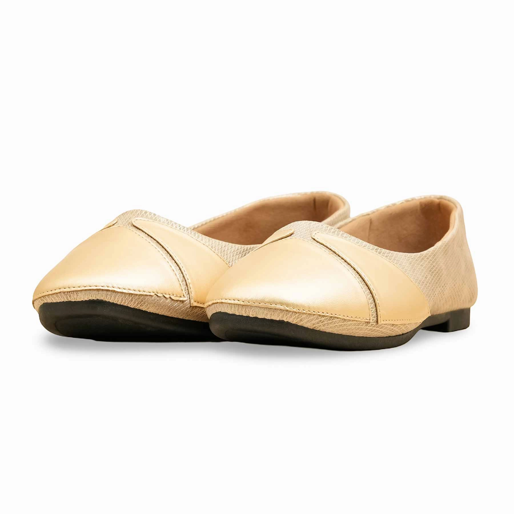 Dressy Flat Shoes For Wedding Guest Golden Pumps For Ladies WN1363