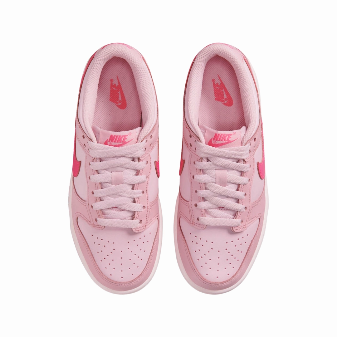 Nike Dunk Low GS Triple Pink Medium Soft Pink Foam Asics Workout Shoe