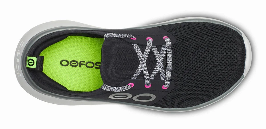 Oofos | OOmy Stride | Women's | White/Black Marathon Running Shoes