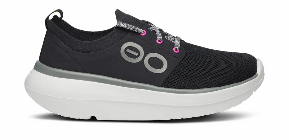 Best Running Shoes For Running On Pavement Oofos | OOmy Stride | Women's | White/Black