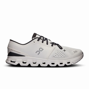 Running Shoes For Supination 'On Running' Men's Cloud X 4 - Ivory / Black