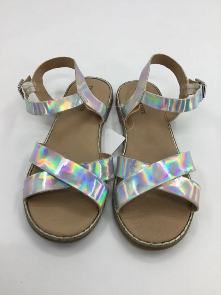 Tucker   Tate Child Size 2 Youth Silver Sandals/Flip Flops Wholesale Beach Flip Flops
