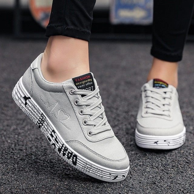 TYDZSMT 2020 Fashion Women Vulcanized Shoes Sneakers Ladies Lace-up Casual Shoes Breathable Canvas Lover Shoes Graffiti Flat Shoes For Flat Wide Feet