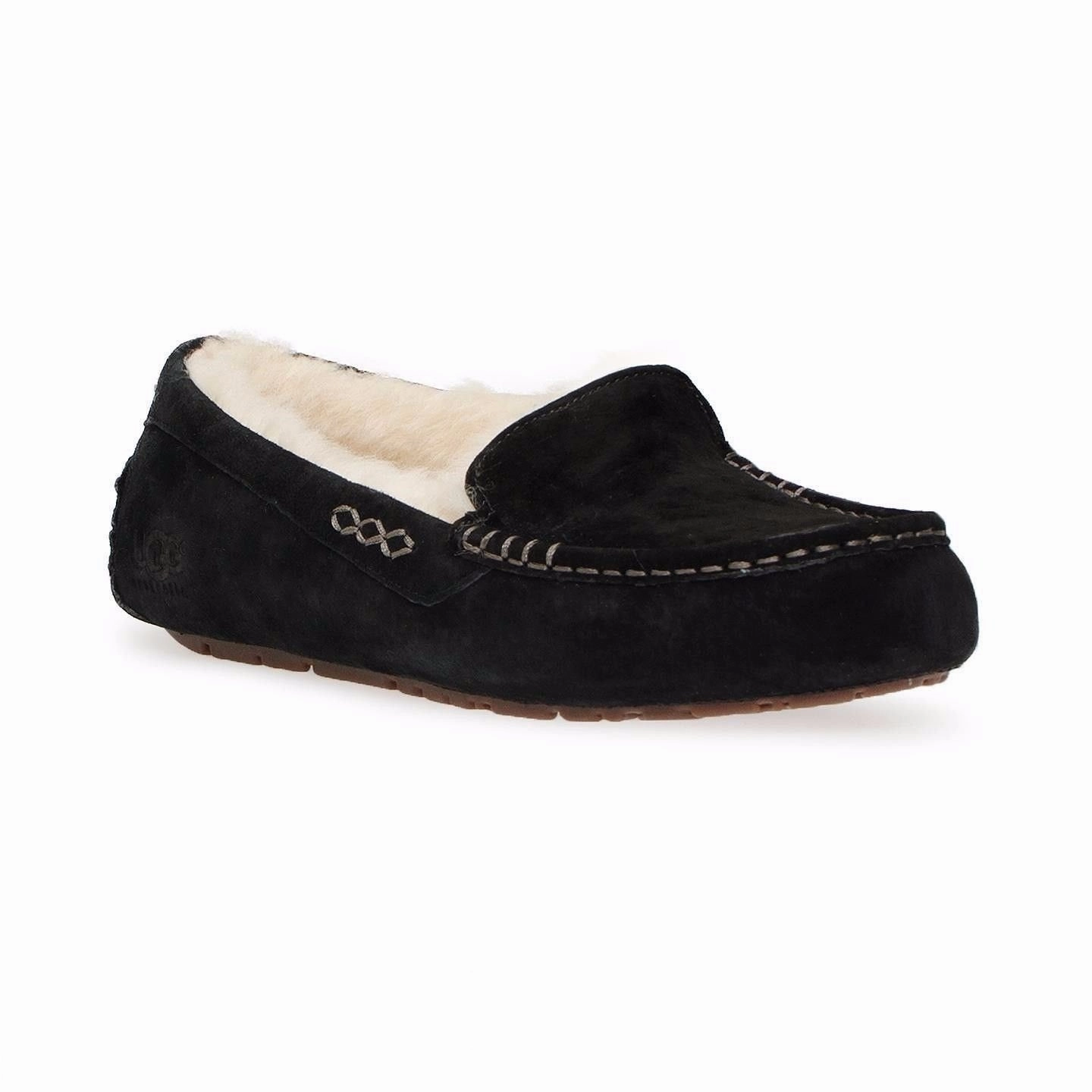 UGG Ansley Black Shoes - Women's Psycho Bunny Slippers