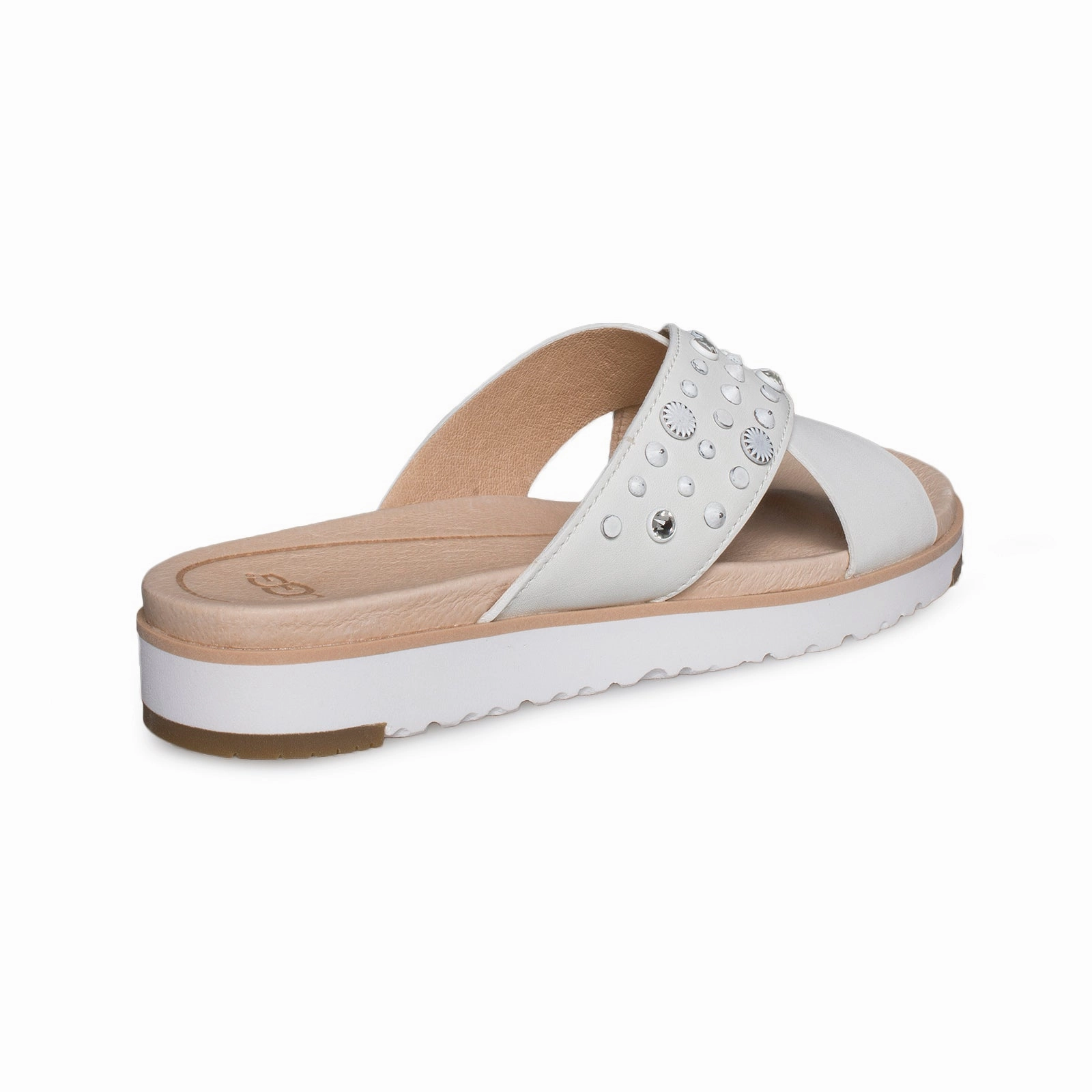Brown Flip Flops UGG Kari Studded Bling White Flip Flops - Women's