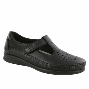 Flat Golf Shoes Women's Willow Slip On Loafer Smooth Black