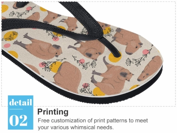 Custom Comfortable Flip Flops Thong Sandals  Design Your Own Customshoes White Flip Flops With Wedge Heel